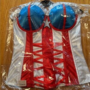 NEW-Rubies Costume Women's Marvel Universe Adult American Dream Corset